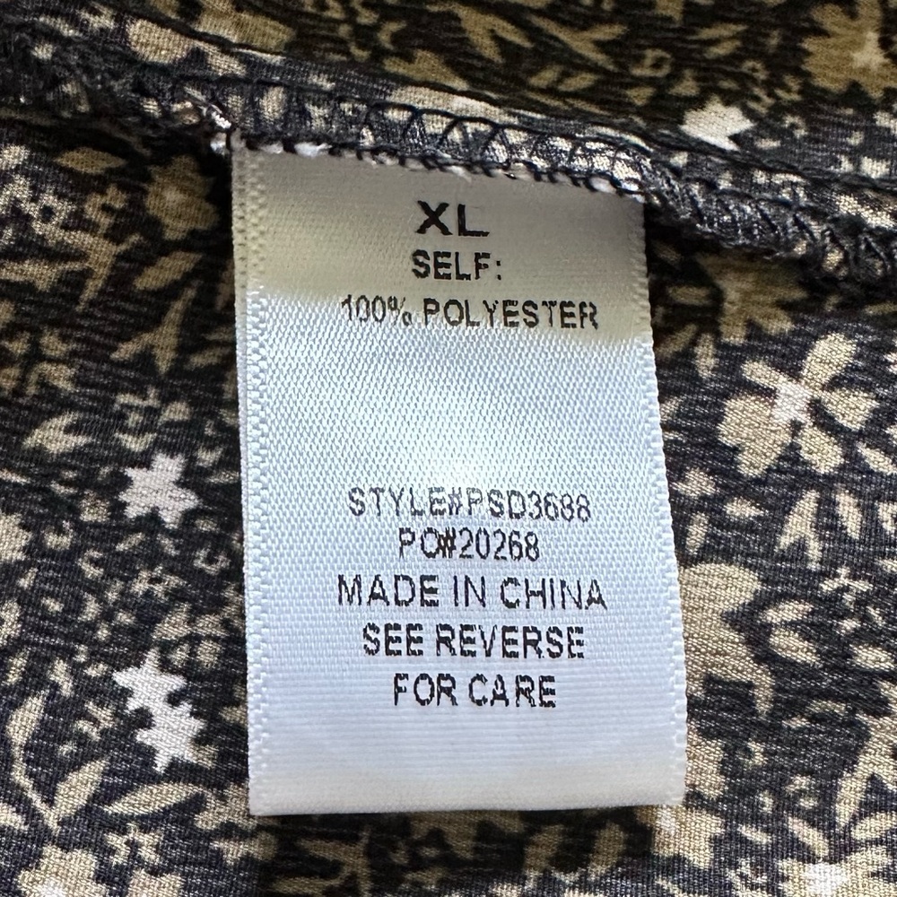 BALTIC BORN Dress Women’s XL Black & Tan Pele Tiered Midi Floral Smock New w/tag - Picture 12 of 14